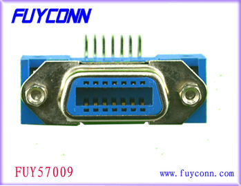 Θηλυκός συνδετήρας σωστής γωνίας PCB κορδελλών Centronic 50pin με το Jack επικυρωμένο βίδες UL