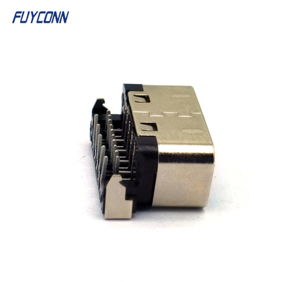 0.4mm Κάτω Προφίλ D-SUB Συνδέσεις δεξιάς γωνίας PCB 15 Pin θηλυκό VGA