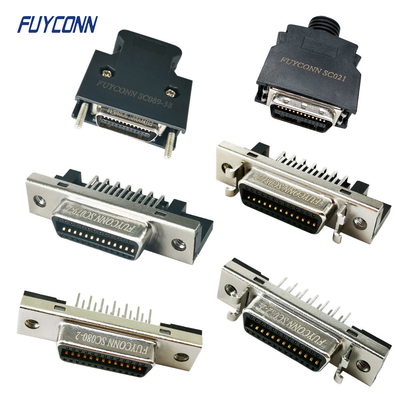 26pin σύνδεσμος MDR Γυναίκα / Άντρας 1.27mm Χρυσόχρυσο SCSI σύνδεσμος