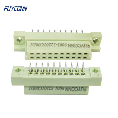 2 θηλυκός DIN41612 ευθύς συνδετήρας PCB 2x10P Eurocard σειρών
