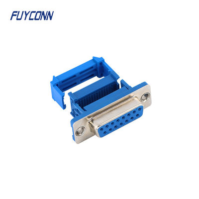 15pin D-SUB συνδετήρες θηλυκό IDC Crimping τύπου καλώδιο κορδέλα συνδετήρα