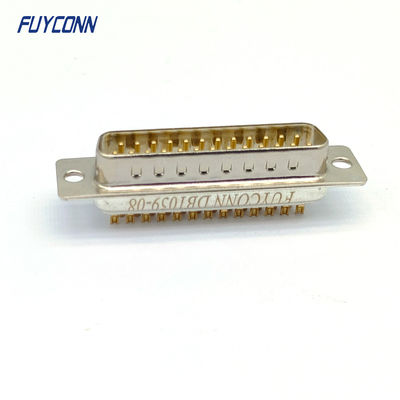 Αρσενικό Solder Cup Machine Pin DB Connector 9 15 25 37 Pos Machined D-SUB Connector
