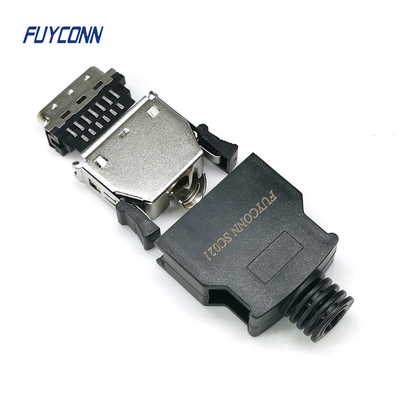 26pin σύνδεσμος MDR Γυναίκα / Άντρας 1.27mm Χρυσόχρυσο SCSI σύνδεσμος