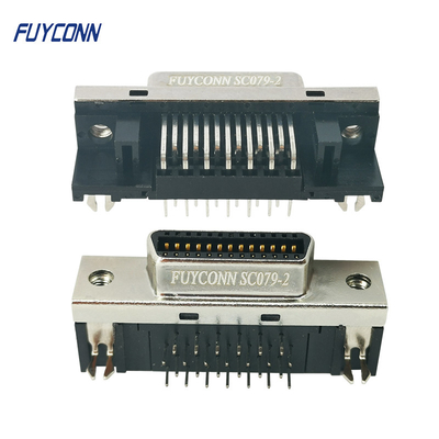 26pin σύνδεσμος MDR Γυναίκα / Άντρας 1.27mm Χρυσόχρυσο SCSI σύνδεσμος