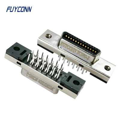 26pin σύνδεσμος MDR Γυναίκα / Άντρας 1.27mm Χρυσόχρυσο SCSI σύνδεσμος