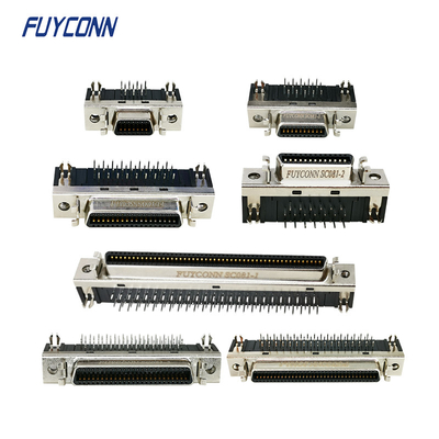 PCB SCSI θηλυκό σύνδεσμο 1.27mm δεξιά γωνία 14P 20P 26P 36P 50P 68P 100P σύνδεσμος SCSI