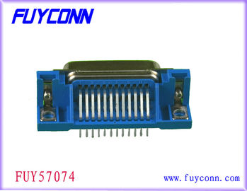 50 θηλυκός συνδετήρας PCB R/A Centronic καρφιτσών με το Λ επικυρωμένο υποστήριγμα UL