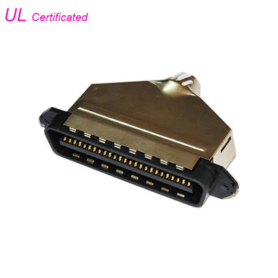 180 κάλυψη Centronics 50pin μετάλλων βαθμού αρσενικός συνδετήρας τύπων βουλωμάτων 25 IDC αρσενικών ζευγάρια τύπων βουλωμάτων