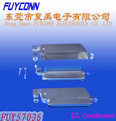 TYCO καρφιτσών 90 βαθμού centronic 50 τύπος Champ IDC βουλωμάτων συνδετήρων RJ21 αρσενικός με την κάλυψη μετάλλων