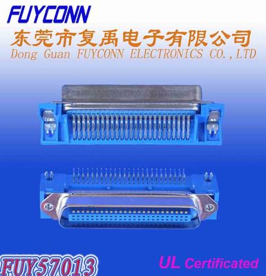 συνδετήρας 50 Centronics σωστής γωνίας PCB Champ πισσών 2.16mm αρσενικό βούλωμα καρφιτσών με την κλειδαριά πινάκων
