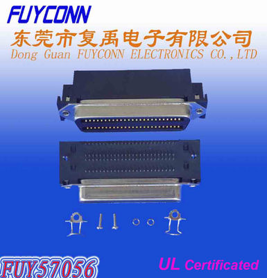 Amphonel 957 θηλυκός τύπος 2.16mm συνδετήρων Centronics σωστής γωνίας 100 PCB τρόπων πίσσα