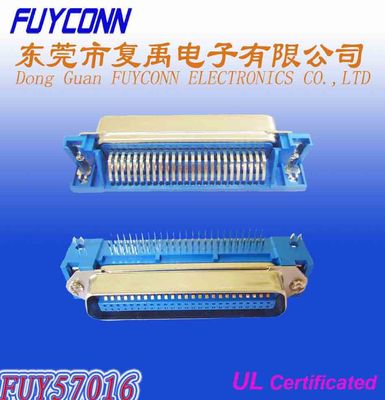 Αρσενικό 14 24 36 50 PCB επικυρωμένο συνδετήρας UL σωστής γωνίας καρφιτσών DDK Centronic