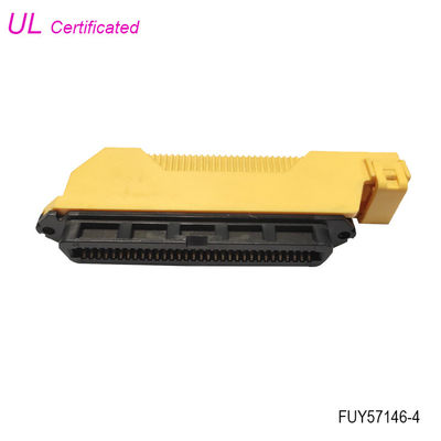 Centronics 64 θηλυκός συνδετήρας καρφιτσών IDC με την πλαστική κάλυψη μορφής Λ