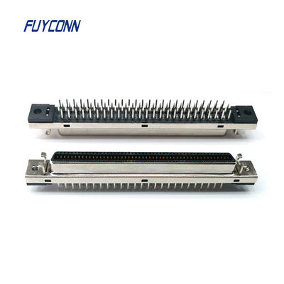 Μίνι ευθεία SCSI κορδελλών MDR 100pin Δ πίσσα συνδετήρων W 1.27mm PCB
