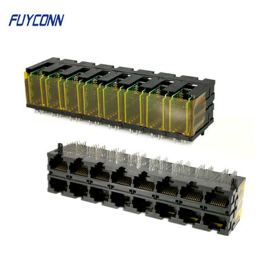 Συνδετήρας καρφιτσών RJ45 λιμένων 16*10P 160 PCB 2x8 με το τερματικό σωστής γωνίας
