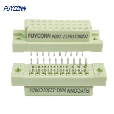PCB κάθετος DIN41612 θηλυκός 3 συνδετήρας υποδοχών σειρών 30P ευρωπαϊκός