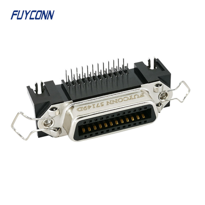 DDK 24 θηλυκός τύπος σωστής γωνίας PCB συνδετήρων Centronic καρφιτσών