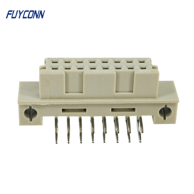 DIN41612 θηλυκό 2 σειρές 16 συνδετήρας PCB Eurocard σωστής γωνίας καρφιτσών