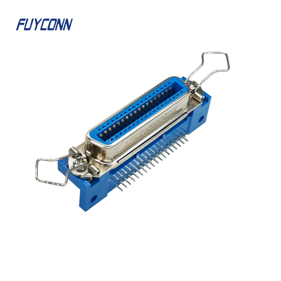 Θηλυκός συνδετήρας 14 24 36 50 καρφίτσα 2.16mm σωστής γωνίας PCB DDK πίσσα